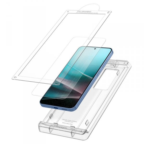 SZKŁO HYBRYDOWE SPIGEN ELITE SHIELD ”EZ FIT” HD GALAXY S25 CLEAR