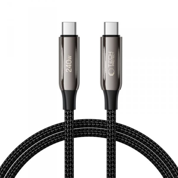 TECH-PROTECT UB10T ULTRABOOST TYPE-C KABEL  PD240W/QC4.0 100CM BLACK