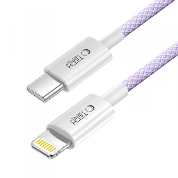 TECH-PROTECT ULTRABOOST LITE LIGHTNING KABEL  PD27W/3A 100CM MAUVE