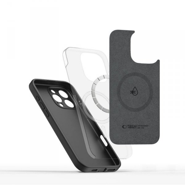 TECH-PROTECT LIQUID SILICONE MAGSAFE IPHONE 16 PRO MAX BLACK
