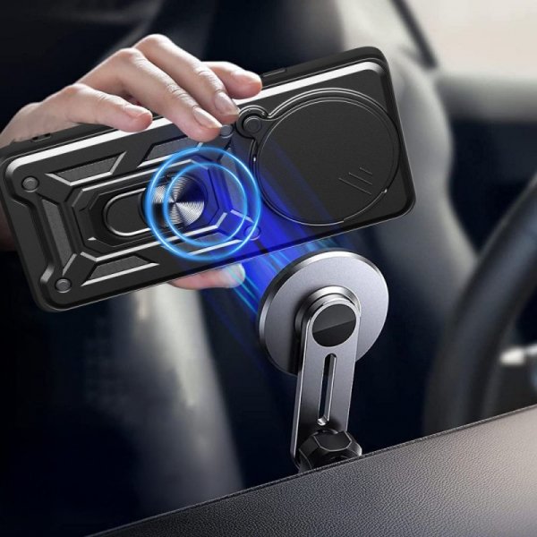 PANCERNE ETUI PLECKI NAKŁADKA CASE TECH-PROTECT  CAMSHIELD PRO XIAOMI REDMI NOTE 14 PRO 5G / POCO X7 5G MATTE BLACK
