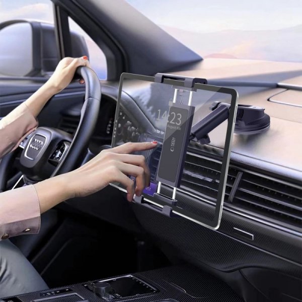 TECH-PROTECT V4 UNIVERSAL WINDSHIELD & DASHBOARD CAR MOUNT FOR TABLET BLACK