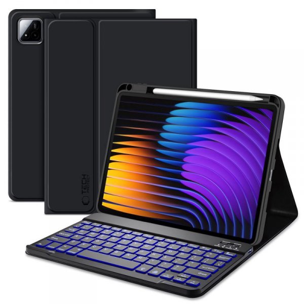 Etui z Klawiaturą Tech-Protect SC Pen do Xiaomi Pad 7 / 7 Pro – Czarne