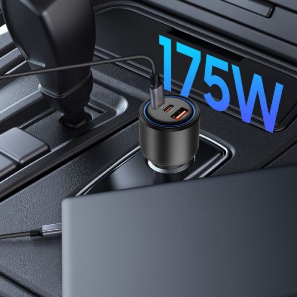 TECH-PROTECT CC04 3-PORT CAR CHARGER PD175W BLACK