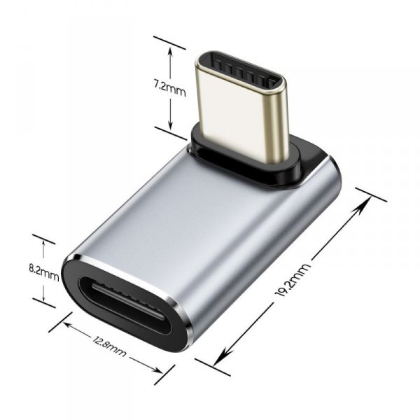 TECH-PROTECT ULTRABOOST AA02 ANGLE ADAPTER TYPE-C GREY