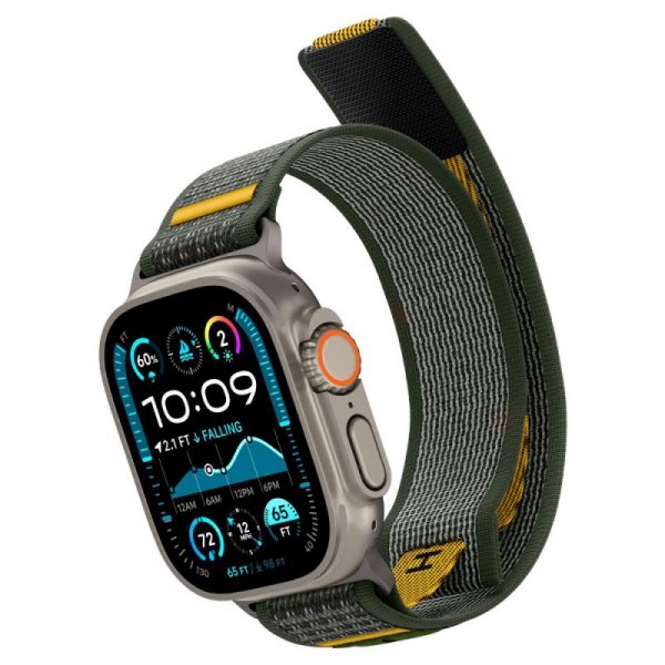 Pasek z Etui Spigen Athlex Air do Apple Watch 11/10/Ultra 1/2 – Aktywna Zieleń (Active Green)