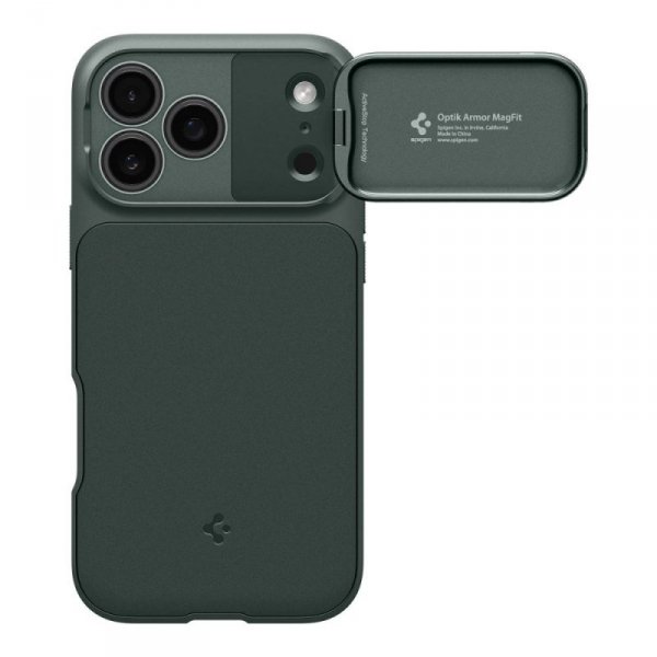 Etui Spigen Optik Armor Mag MagSafe do iPhone 17 Pro Abyss Green (Morska Zieleń)