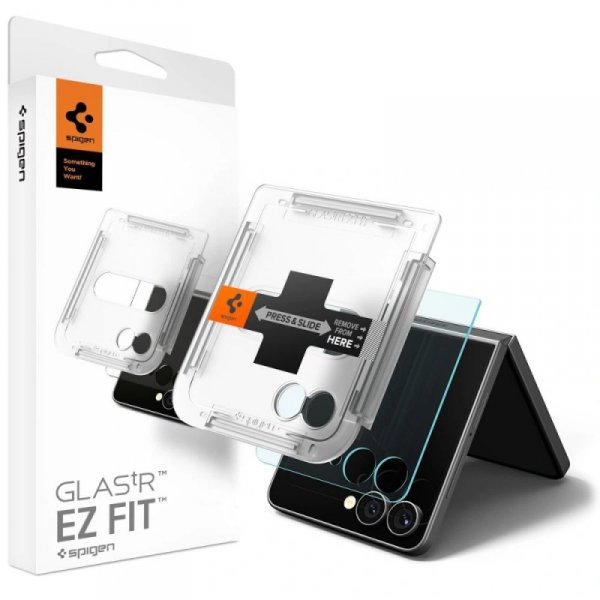 SZKŁO HARTOWANE SPIGEN GLAS.TR ”EZ FIT” HD GALAXY Z FLIP 7 CLEAR