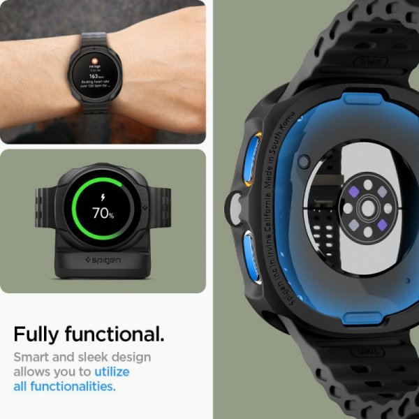 Etui Spigen Liquid Air do Samsung Galaxy Watch 8 (44 mm) – Matowy Czarny (Matte Black)