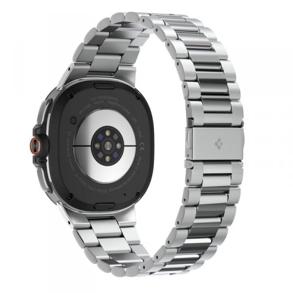 Spigen Modern Fit 316L Bransoleta stalowa Samsung Galaxy Watch 8 / Watch 8 Classic 40mm 44mm 46mm Srebrna