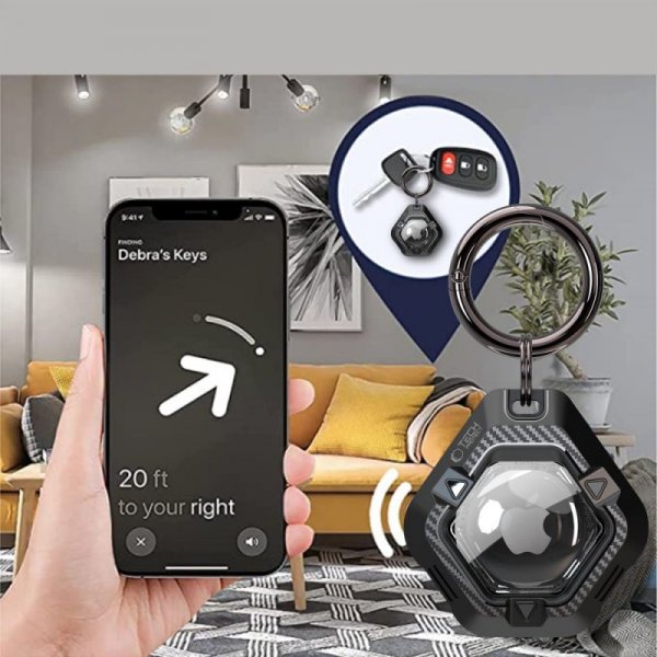 Pancerne Etui Ochronne Tech-Protect Defense do Apple AirTag 1 / 2 Black