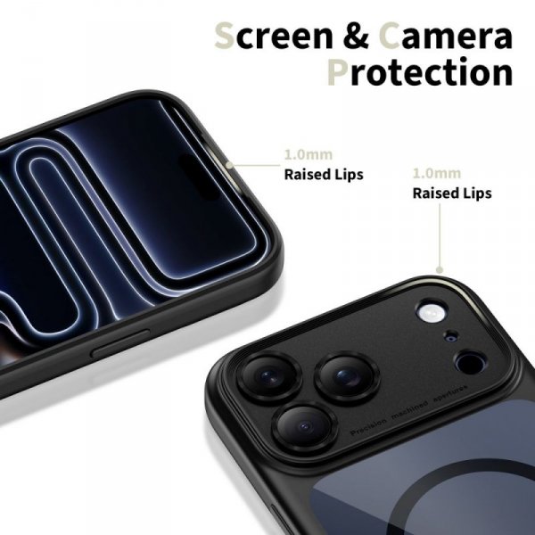Etui do iPhone 17 Pro Max Tech-Protect MagPeak MagSafe CC – Black/Clear