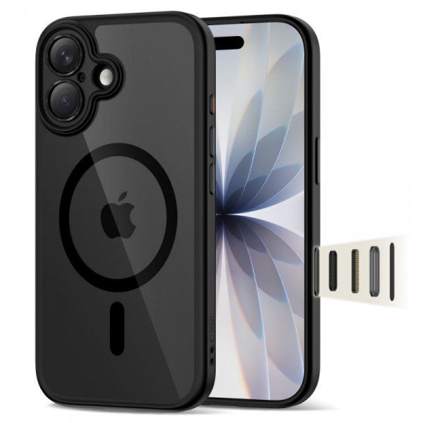 Etui Magnetyczne Tech-Protect MagPeak MagSafe CC do iPhone 17 Black/Clear