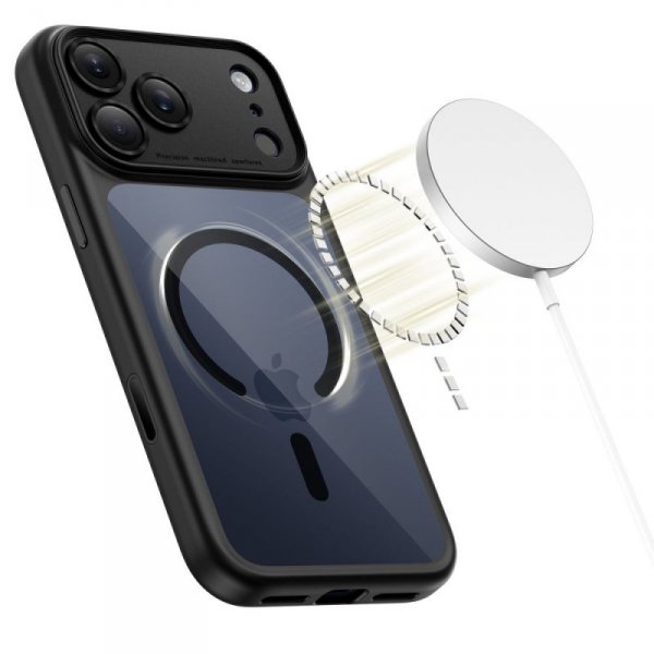Etui Magnetyczne Tech-Protect MagPeak MagSafe CC do iPhone 17 Pro Black/Clear