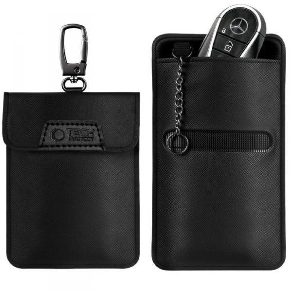Klatka Faradaya Etui na Kluczyki SamochodoweTech-Protect KLR400 Etui Blokujące Sygnał RFID Keyless Black