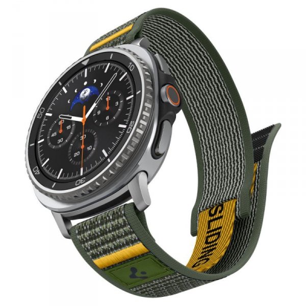 Etui z paskiem Spigen Athlex Air do Samsung Galaxy Watch 8 / Classic – Zielone