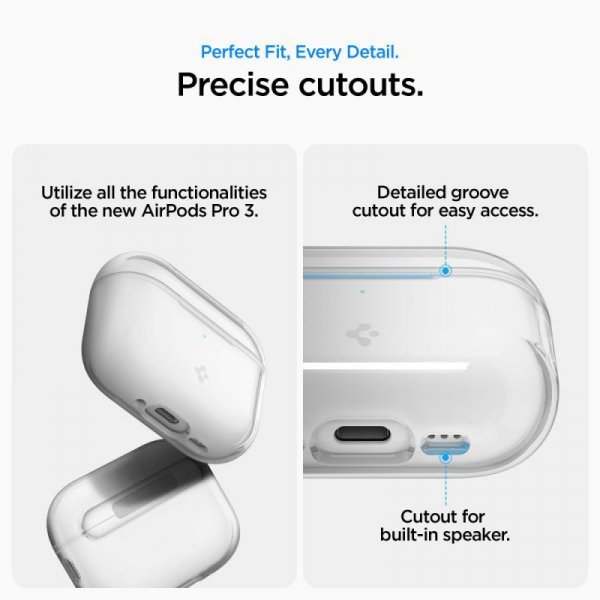 Przezroczyste Etui Spigen Liquid Crystal do Apple AirPods Pro 3 – Crystal Clear