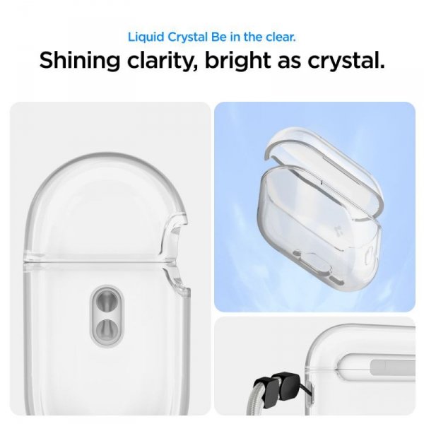 Przezroczyste Etui Spigen Liquid Crystal do Apple AirPods Pro 3 – Crystal Clear