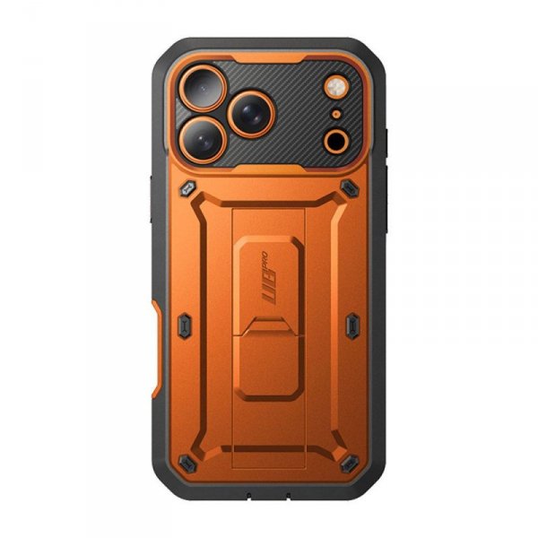 Supcase Unicorn Beetle Pro Etui Pancerne 360 do iPhone 17 Pro Max Koralowe + Klips