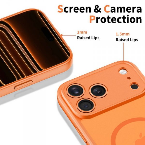 Etui do iPhone 17 Pro Max Tech-Protect BasicMag MagSafe – Matte Cosmic Orange