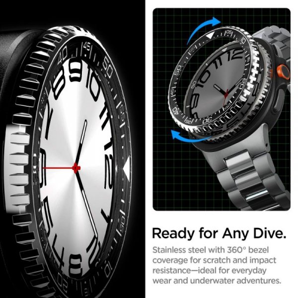 Pierścień Ochronny do Samsung Galaxy Watch 8 Classic 46mm Spigen Bezel Tune Pro – Czarny