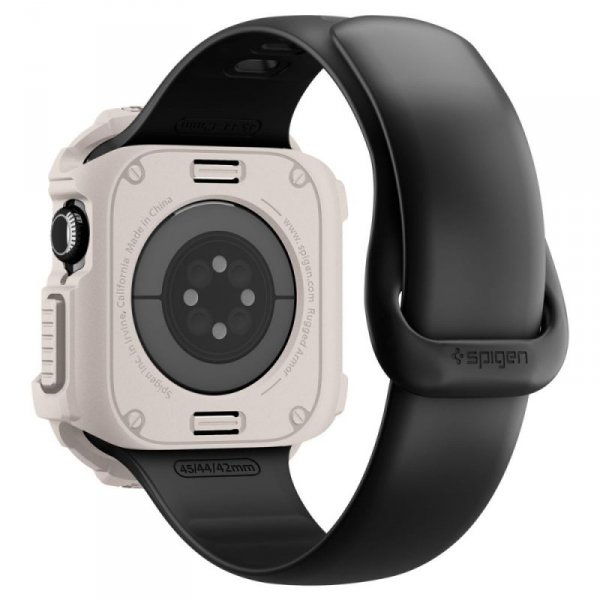Etui ochronne Spigen Rugged Armor V2 do Apple Watch 10 / 11 (42mm) – Beżowe