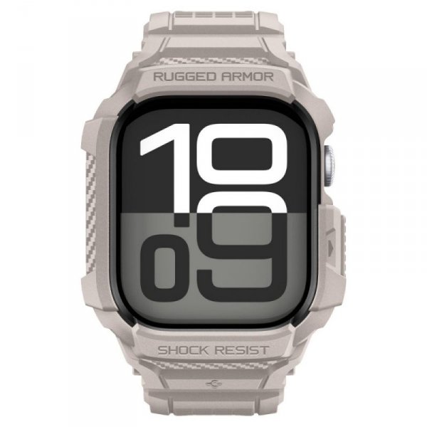 Etui z Paskiem Spigen Rugged Armor Pro V2 do Apple Watch 10/11 (42mm) – Beżowe