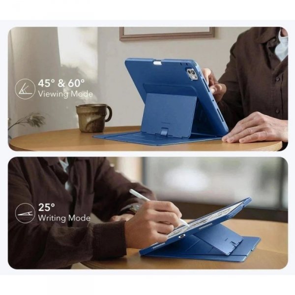Etui ESR Flip Hybrid iPad Pro 13 2024 2025 7 8 Gen Odpinane Granatowe
