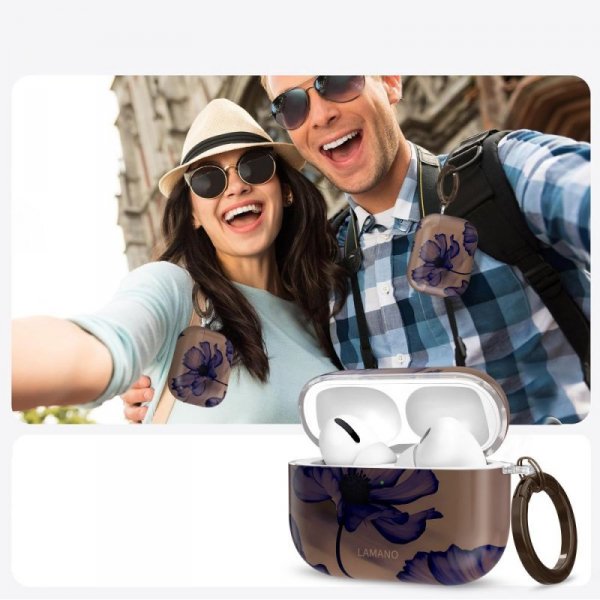 Etui Skórzane Tech-Protect Lamano do Apple AirPods Pro 3 Velvet Night