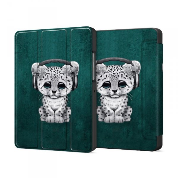 Śmieszne Etui do Galaxy Tab A9 Plus / A11 Plus - Tech-Protect SmartCase - Wzór Smutny Kot