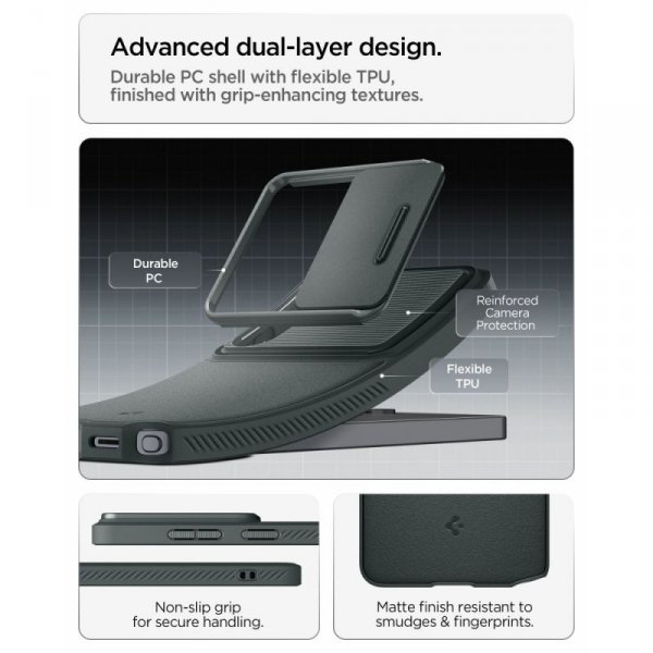 Etui Spigen Optik Armor do Samsung Galaxy S26 Ultra Abyss Green (Morska Zieleń)