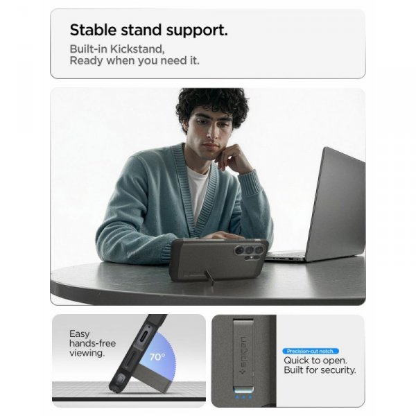 Etui Spigen Tough Armor Mag MagSafe do Samsung Galaxy S26 Ultra Gunmetal (Ciemnoszary / Grafitowy)