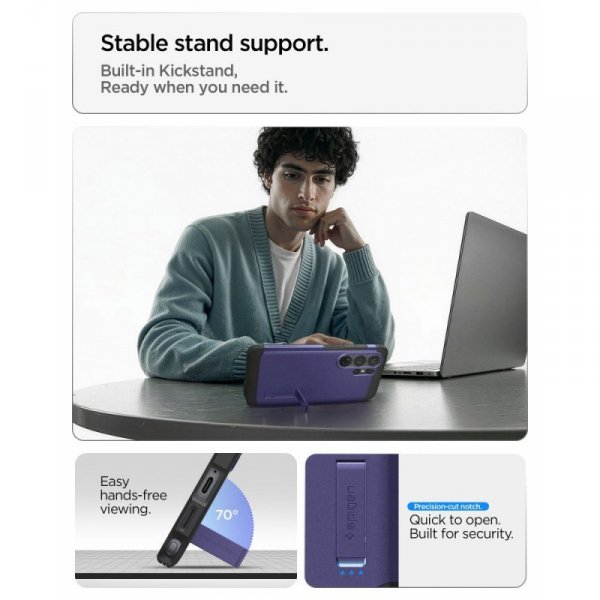 Etui Spigen Tough Armor Mag MagSafe do Samsung Galaxy S26 Ultra Ash Violet (Popielaty Fiolet)