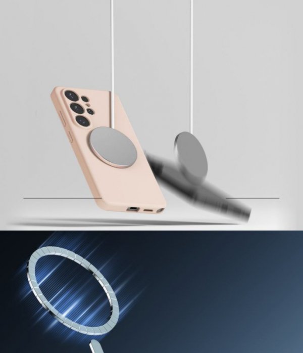 Magnetyczne Etui Samsung Galaxy S26 Ultra Ringke Silicone MagSafe Różowe