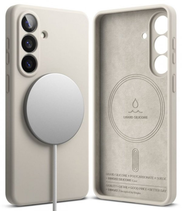 Magnetyczne Etui Samsung Galaxy S26 Ringke Silicone MagSafe Szary Case