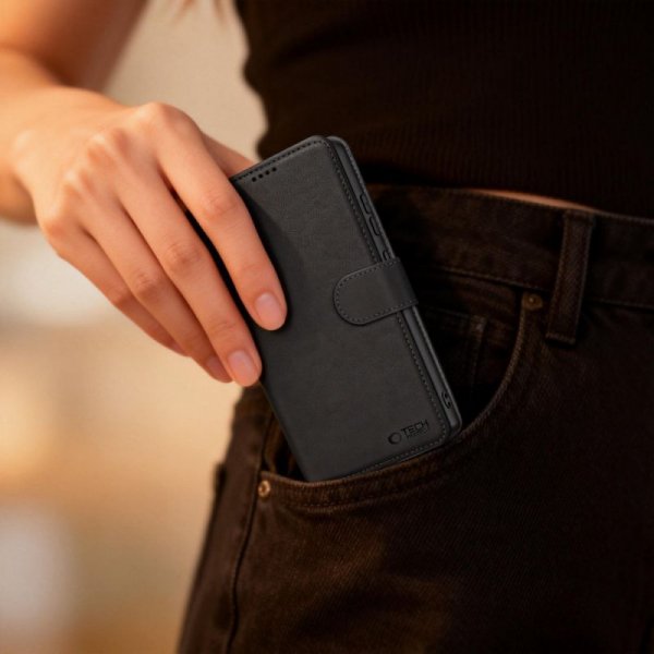 Etui z klapką do Samsung Galaxy S26 – Tech-Protect Wallet – Czarny Portfel
