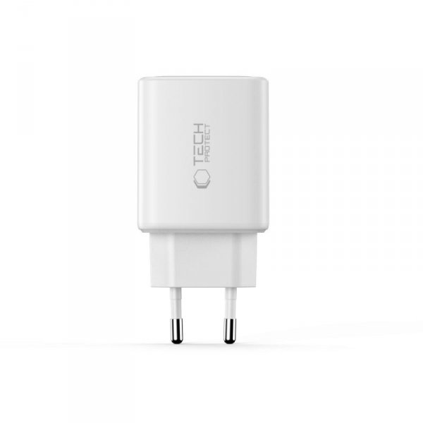 Ładowarka Sieciowa Tech-Protect NCA65W-GaN 3-Port PD 65W White