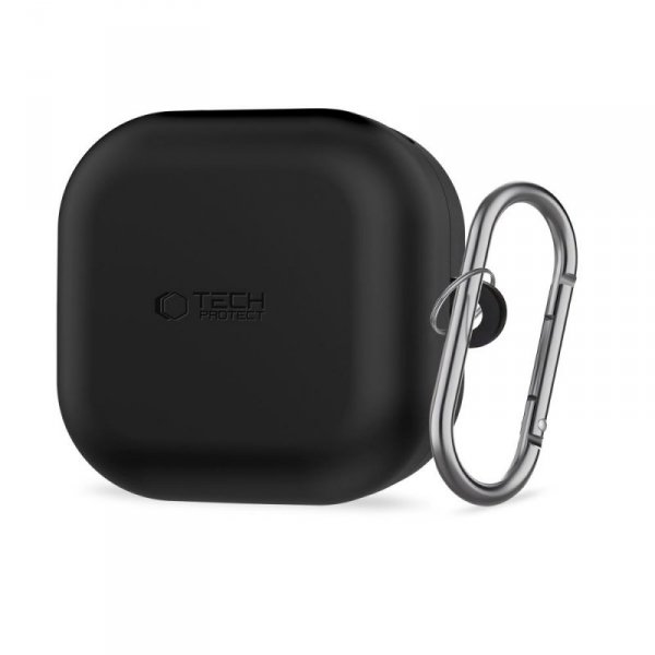 Etui do Galaxy Buds 4 / 4 Pro Silikonowe z Karabińczykiem Czarne Case
