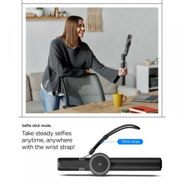 Spigen S581W MagSafe Selfie Stick Tripod – Bluetooth – Czarny