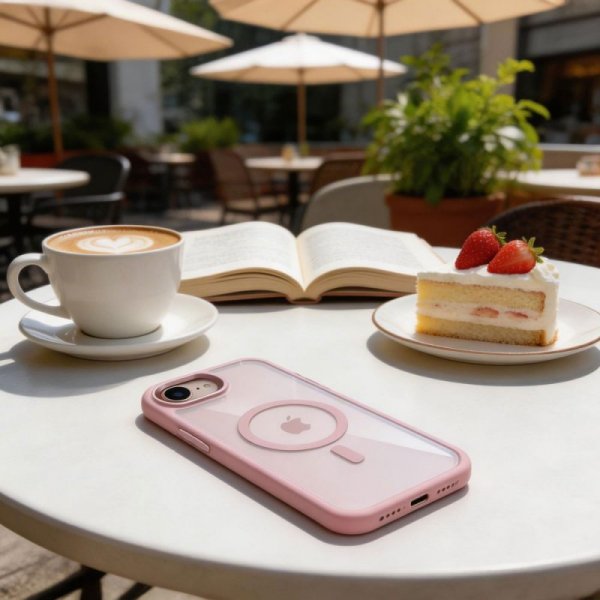 Etui Tech-Protect MagMat MagSafe do iPhone 16e / iPhone 17e Soft Pink/Clear