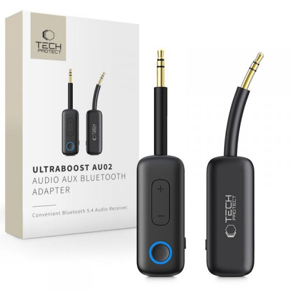 Adapter Bluetooth 5.4 AUX do Samochodu – Tech-Protect UltraBoost AU02 Czarny