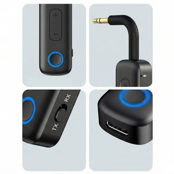 Adapter Bluetooth 5.4 AUX do Samochodu – Tech-Protect UltraBoost AU02 Czarny