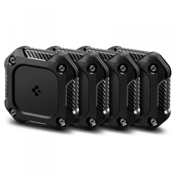 Etui Spigen Tough Armor (4-pack) do Apple AirTag 1 / 2 – czarne (black)