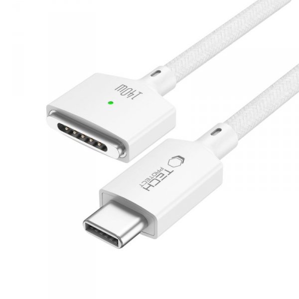 Tech-Protect MMC01 UltraBoost Magnetic MagSafe 3 140W 2m White – Kabel do MacBook