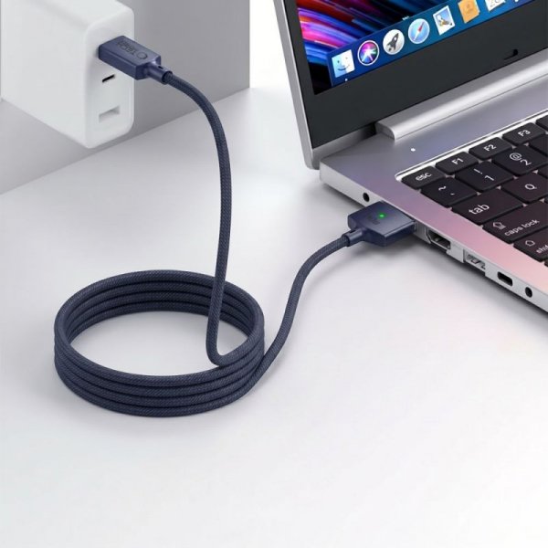 Tech-Protect MMC01 UltraBoost Kabel USB-C do MagSafe 3 140W 2m do MacBook Midnight Blue