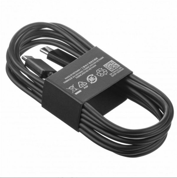 Oryginalny Kabel Samsung EP-DW767JBE USB-C - USB-C 25W 3A 1.8m czarny/black [wersja bulk]