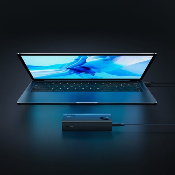 Baseus Adaman2 powerbank z wyświetlaczem cyfrowym 10000mAh 30W 2 x USB / 1x USB Typ C Overseas Edition PD QC SCP czarny (PPAD040