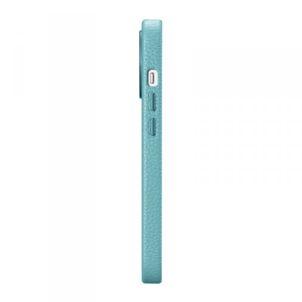 iCarer Litchi Premium Leather Case skórzane etui iPhone 14 Pro magnetyczne z MagSafe zielony (WMI14220710-GN)