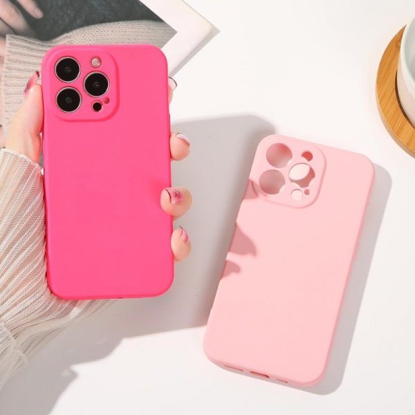 Silicone case etui iPhone 14 Plus silikonowy pokrowiec jasnoniebieskie