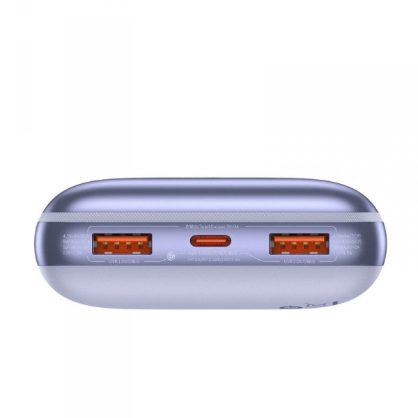 Powerbank Baseus Bipow Pro 20000mAh 22.5W fioletowy z kablem USB Typu A - USB Typu C 3A 0.3m (PPBD040305)